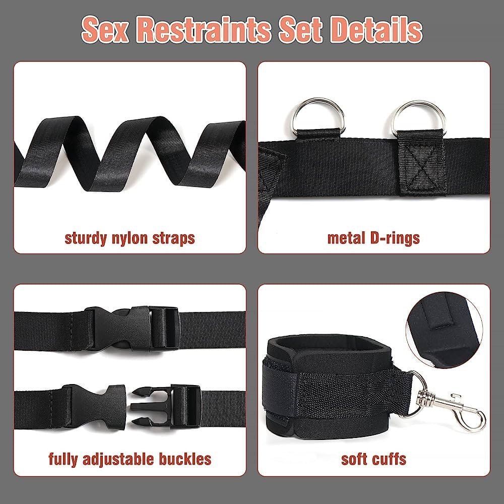 Adjustable Bed Restraint System – Love Straps for Couples - Sinderella