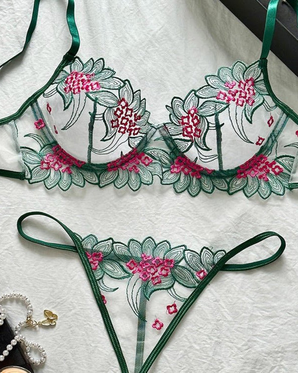 Botanic Babe Garden Embroidered Lingerie - Sinderella
