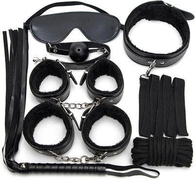 Blissful Deluxe 7 piece lingerie set in black — Sinderella
