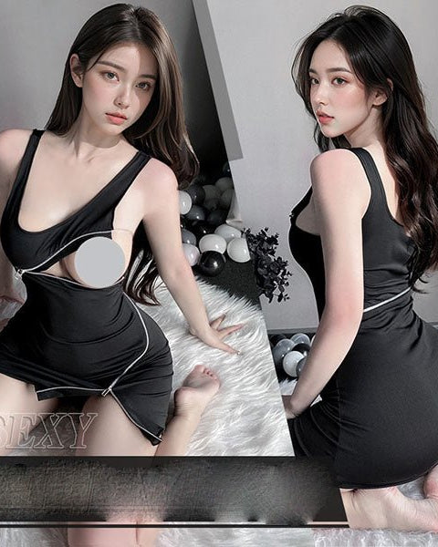 Cassidy Dress Style Zipper Lingerie - Sinderella