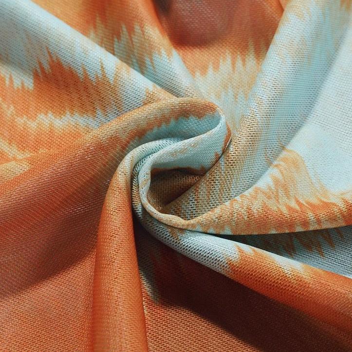 Dual Color Two Piece Tie Bikini With Shrug And Ruched Skirt Coverup By Sinderella - Sinderella