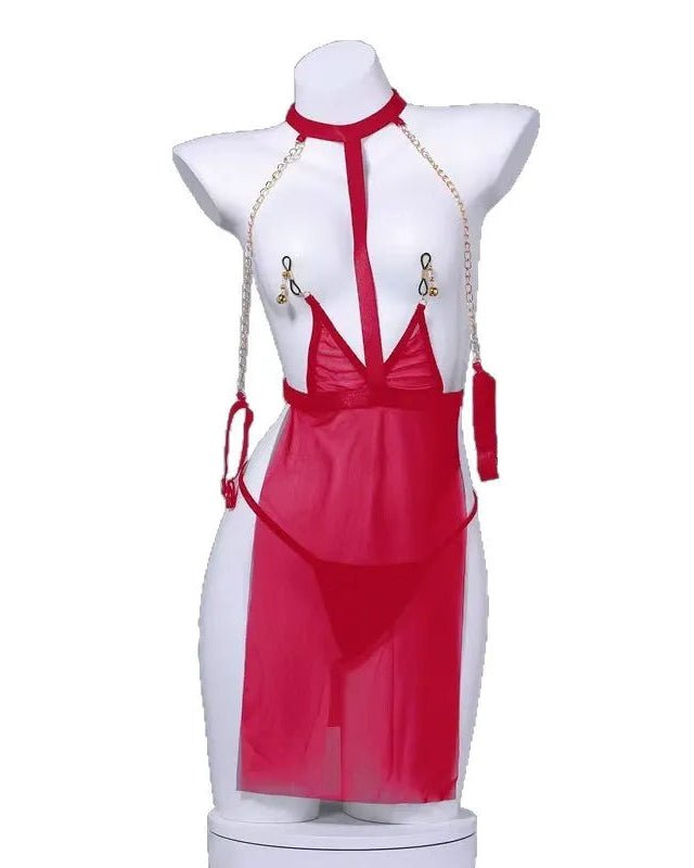 Ethereal Allure Sheer Robe Lingerie Set - Sinderella