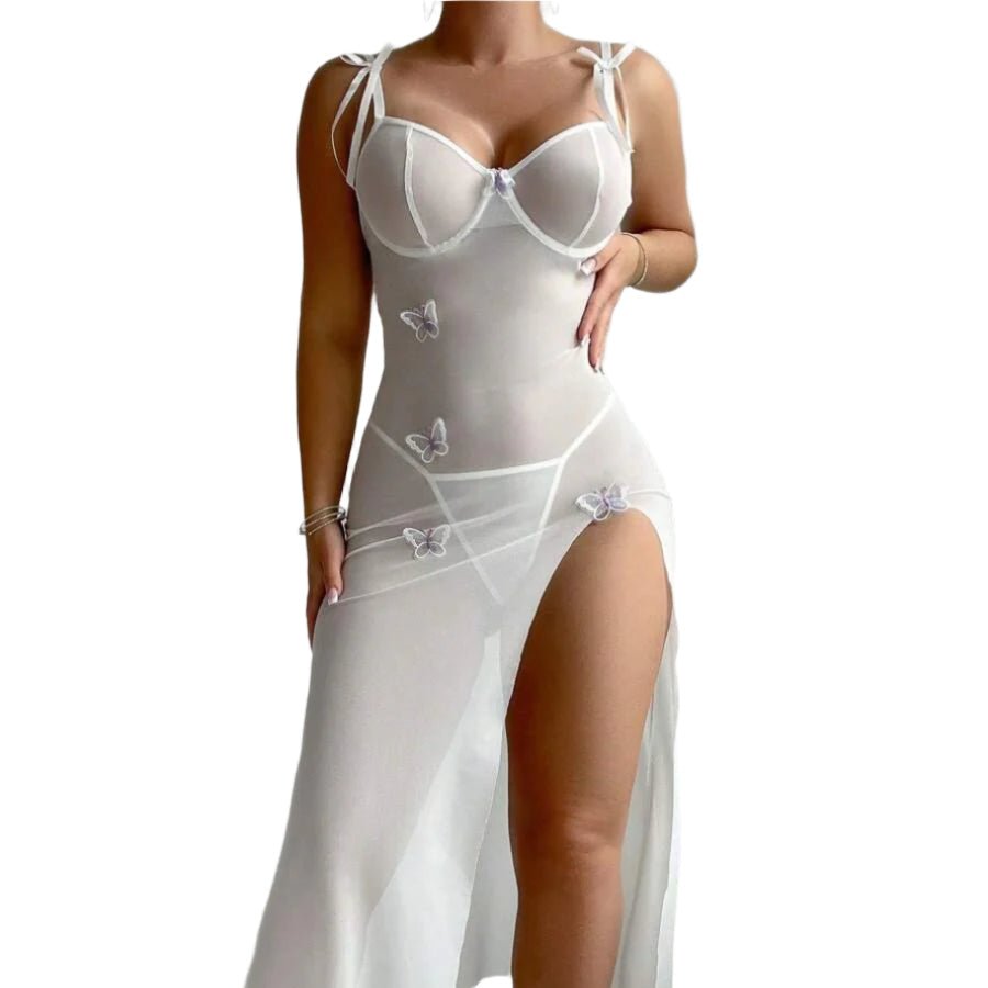 FairyTale Mesh Moment Sheer Slit Gown Lingerie - Sinderella