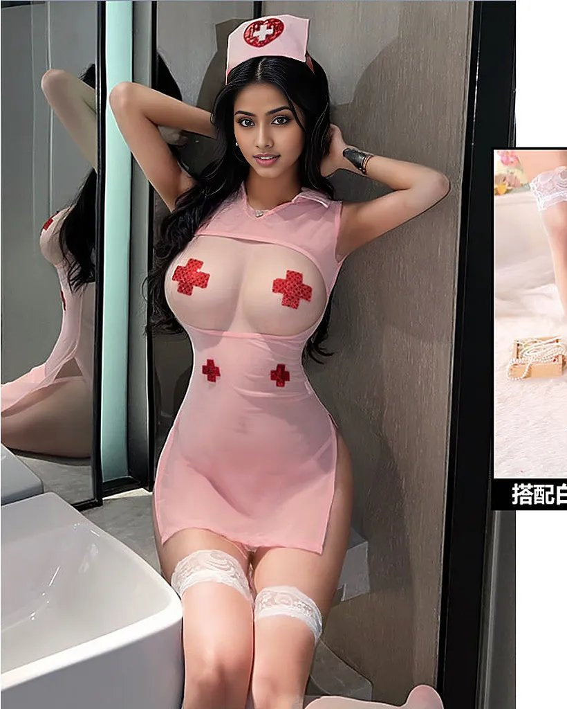 Halle Nurse Roleplay Lingerie Set - Sinderella