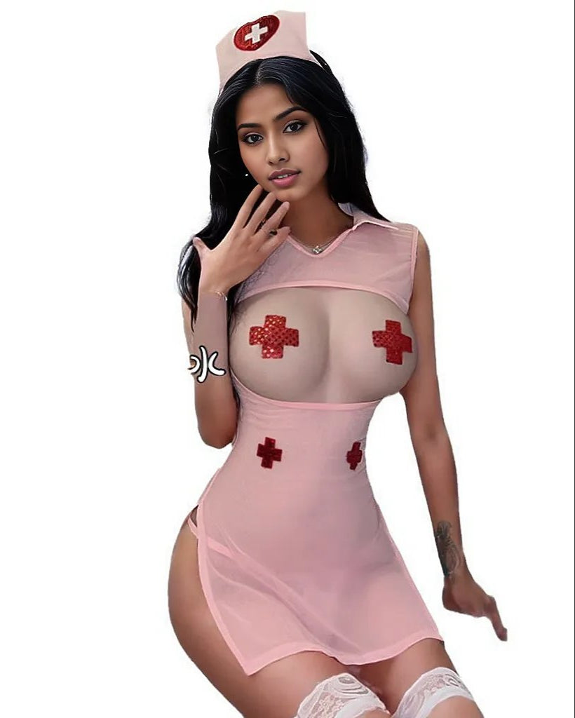 Halle Nurse Roleplay Lingerie Set - Sinderella