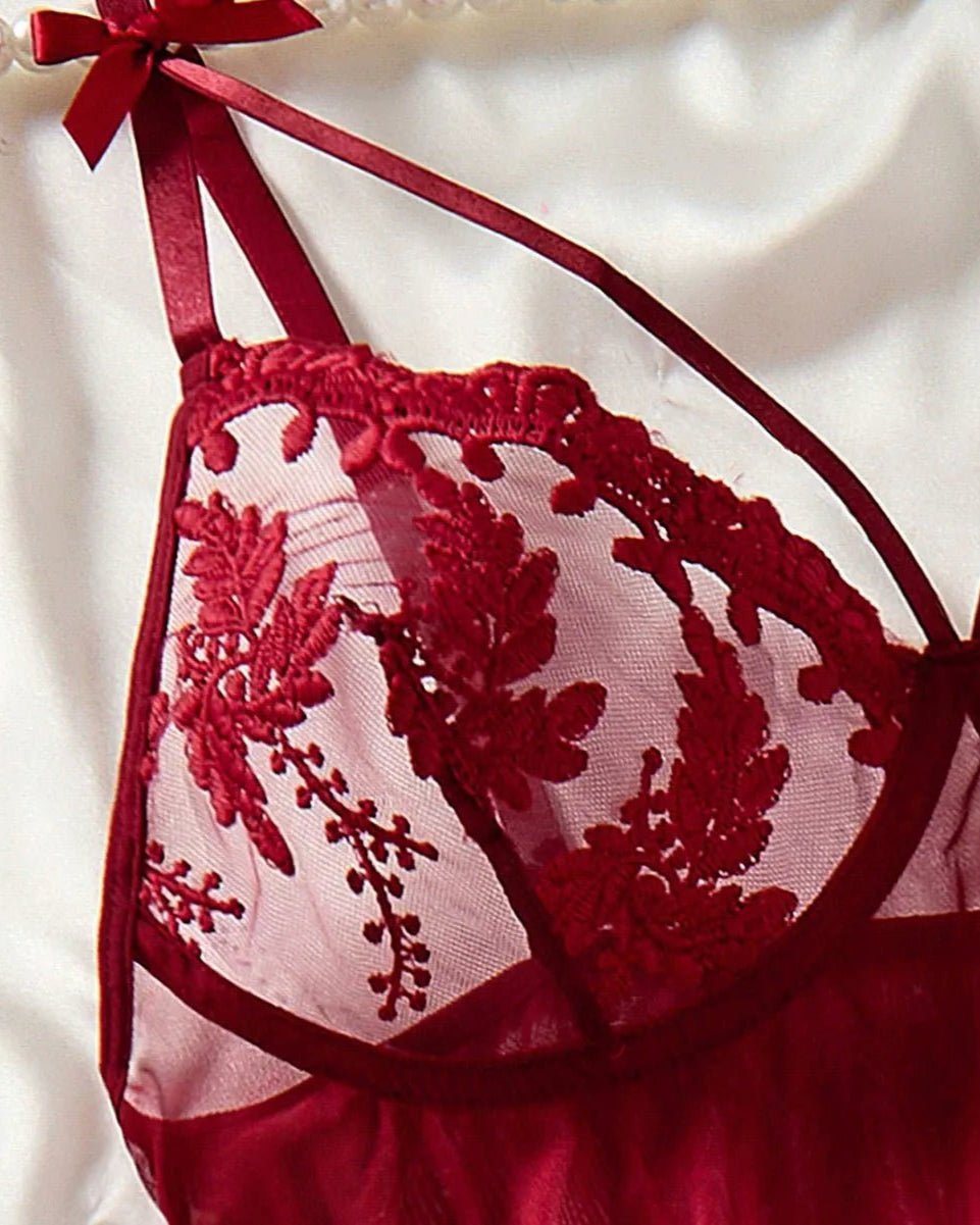 High Stakes Seductress Sheer Lace Babydoll Lingerie - Sinderella
