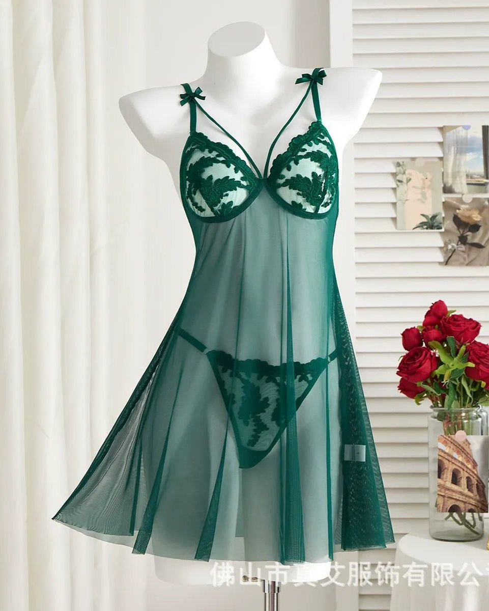 High Stakes Seductress Sheer Lace Babydoll Lingerie - Sinderella