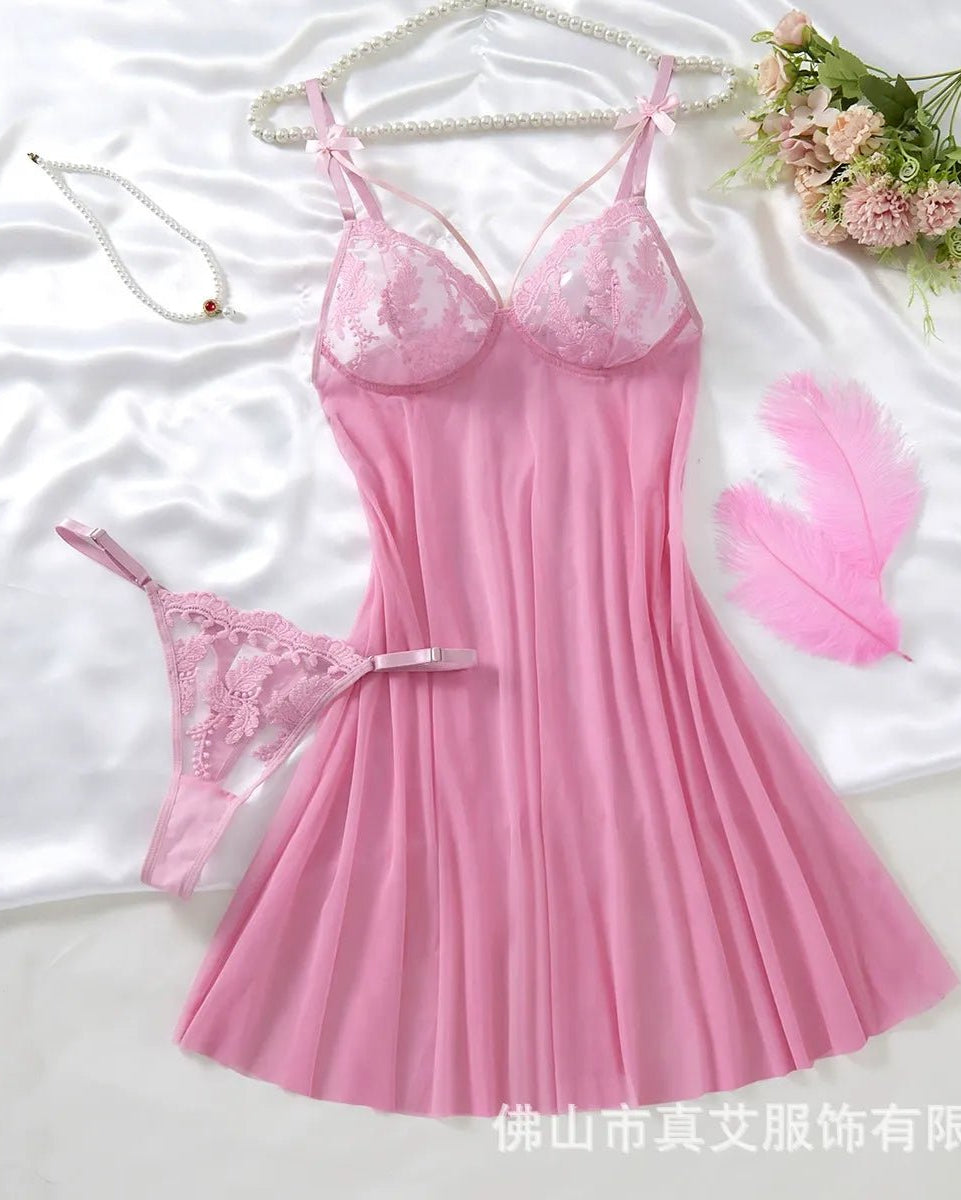 High Stakes Seductress Sheer Lace Babydoll Lingerie - Sinderella
