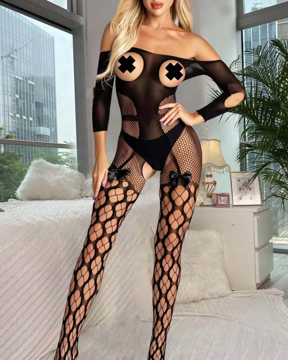 Love Unfiltered Off - Shoulder Bodystocking - Sinderella