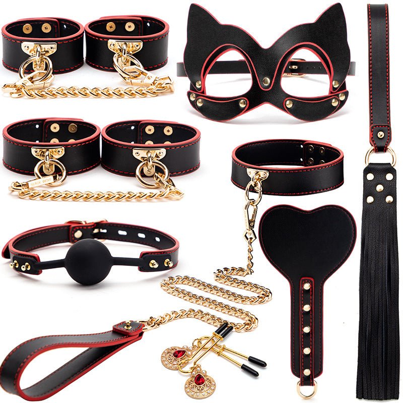Luxury Black & Gold BDSM Fantasy Kit – 9 - Piece Set - Sinderella