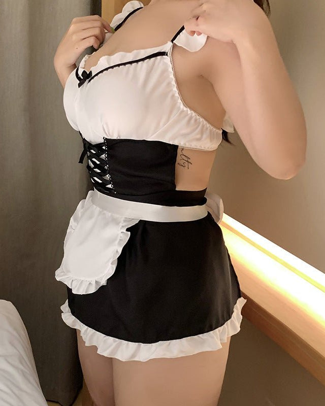 Malaya Maid Two Piece Plus Size Lingerie Set - Sinderella