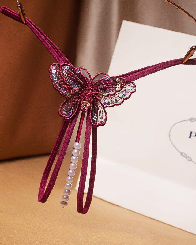 Margo Lace Pearl Embellished Panty Lingerie - Sinderella