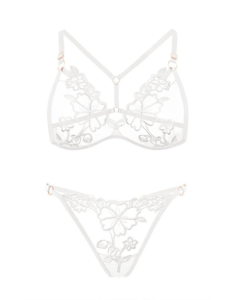 Nalani Mesh Floral Lingerie Set - Sinderella