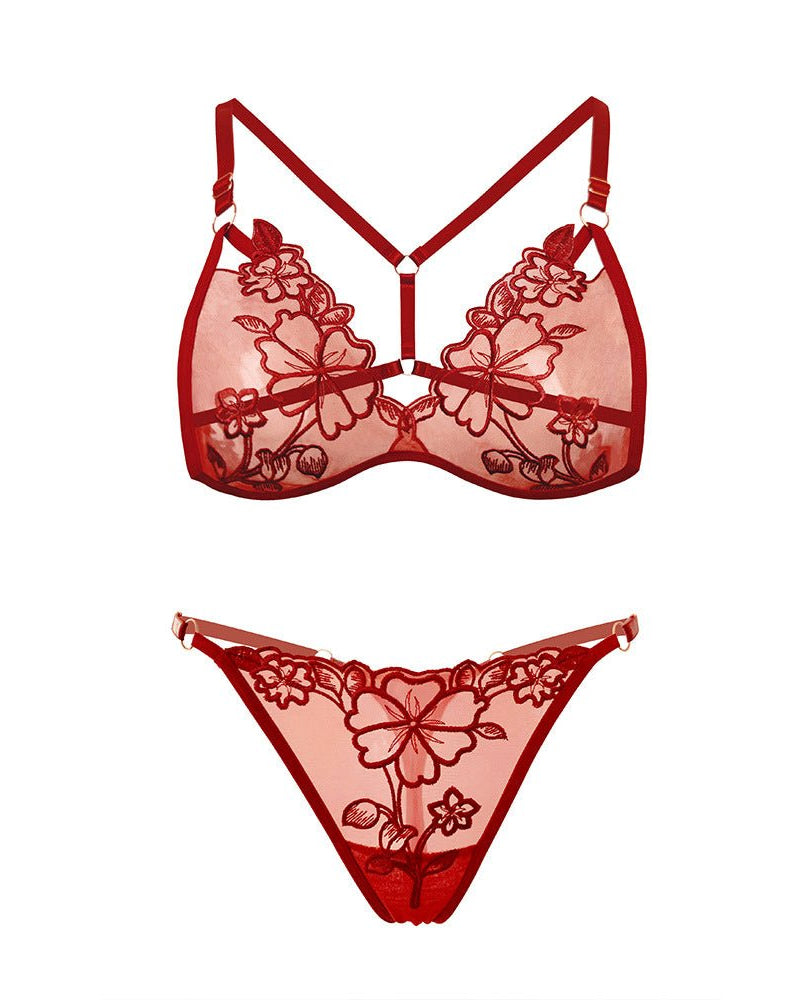 Nalani Mesh Floral Lingerie Set - Sinderella