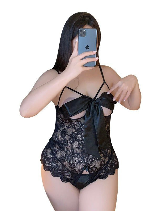 Plus Size Lace Babydoll Lingerie - Sinderella