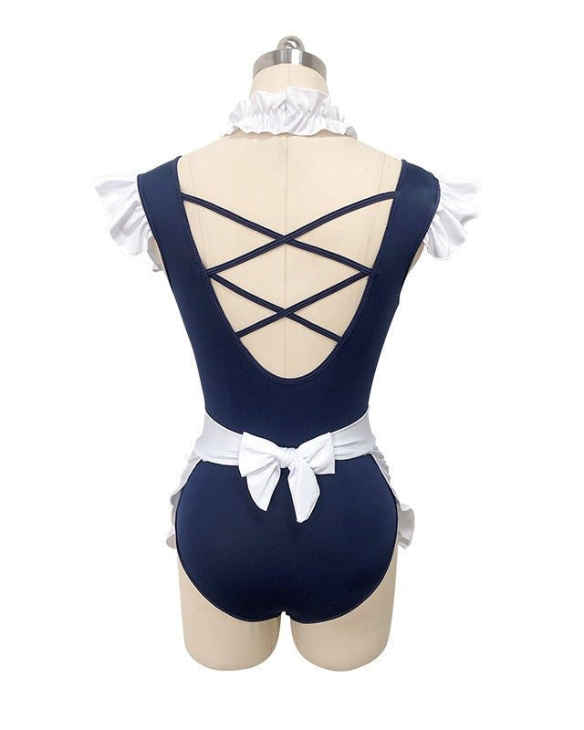 Plus Size Maid Roleplay Lingere With Choker - Sinderella