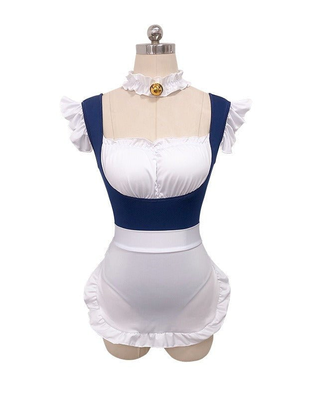 Plus Size Maid Roleplay Lingere With Choker - Sinderella