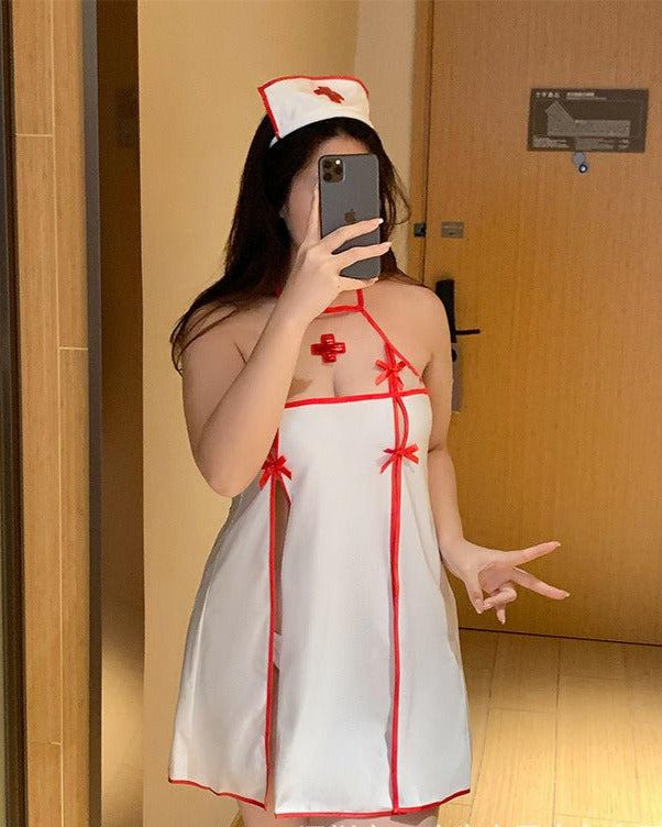 Plus Size Nurse Roleplay Lingerie Set - Sinderella