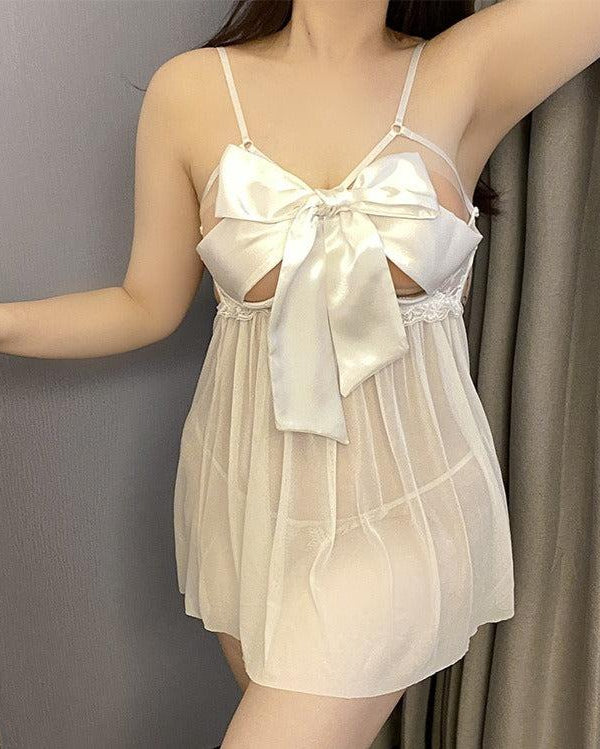 Plus Size Two Piece Babydoll Lingerie Set - Sinderella