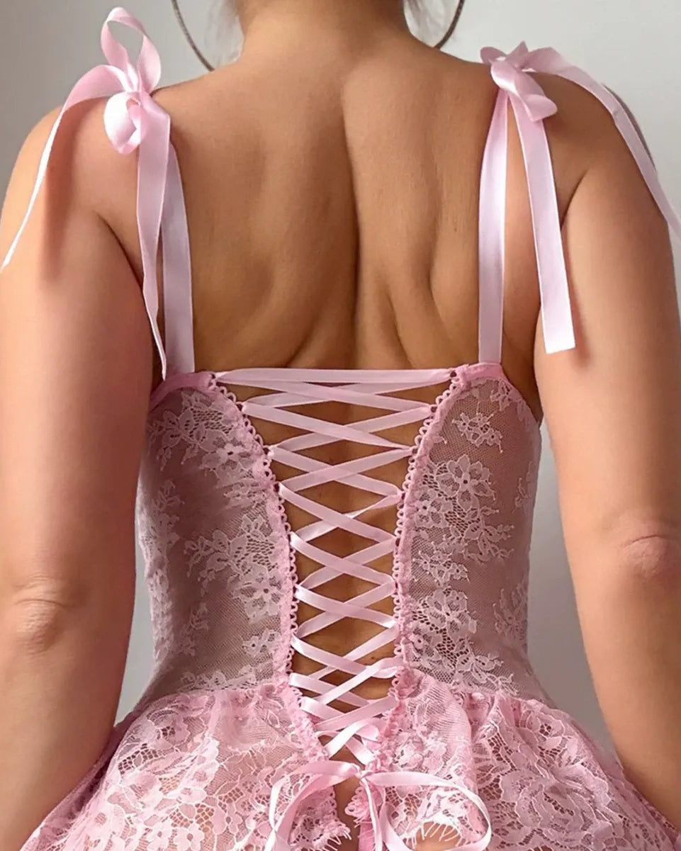 Pretty in Pink Babydoll Lingerie - Sinderella