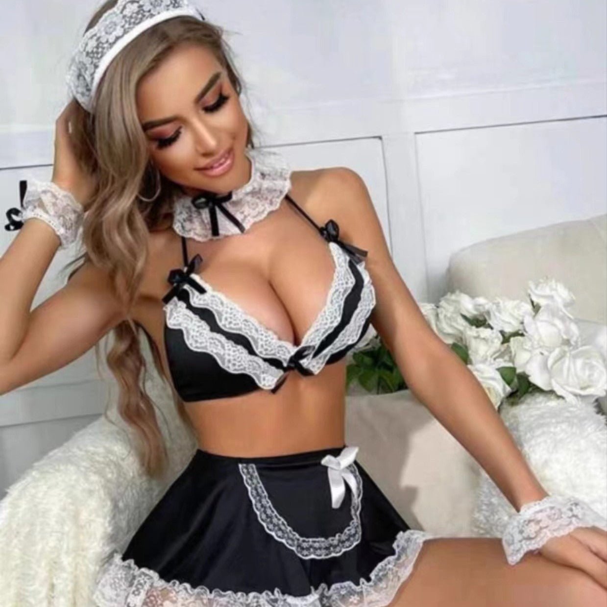 Service With a Smirk Maid Lace Lingerie Set - Sinderella