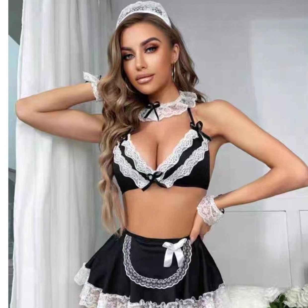 Service With a Smirk Maid Lace Lingerie Set - Sinderella