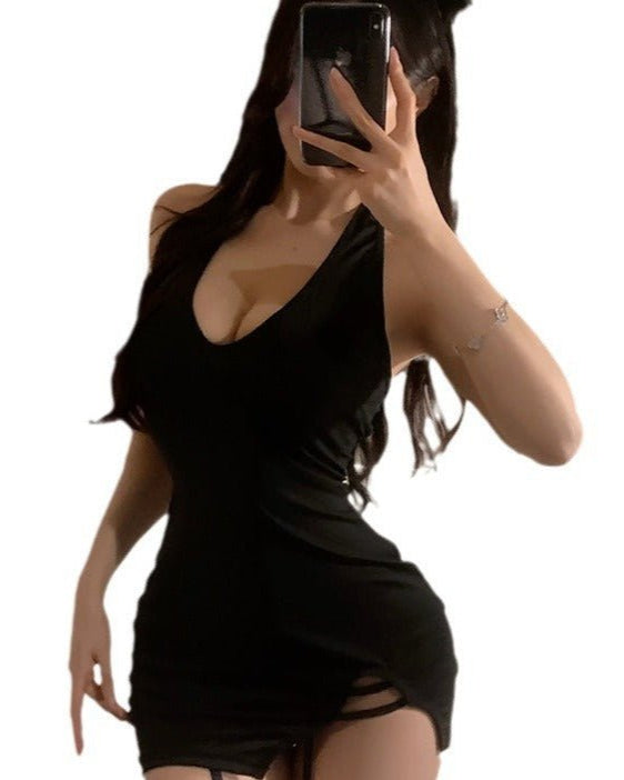 The Black Swan Halter Lingerie - Sinderella