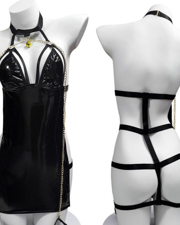 The Lock. The Key. The Chaos Bondage Mini Dress Lingerie - Sinderella