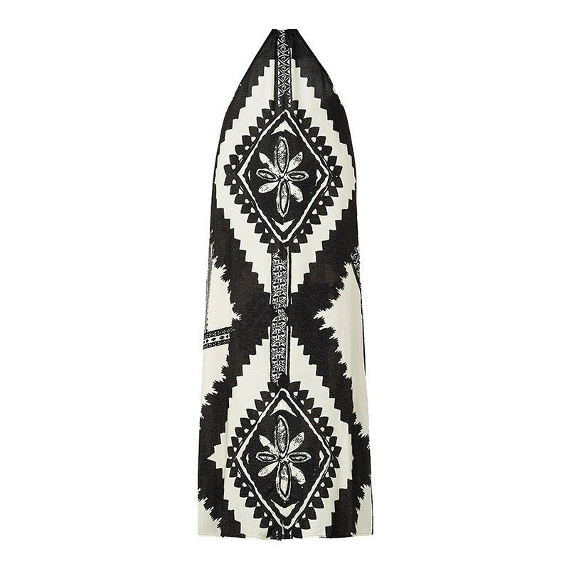 Two Piece Dual Color Swimwear With Coverup Dress By Sinderella - Sinderella