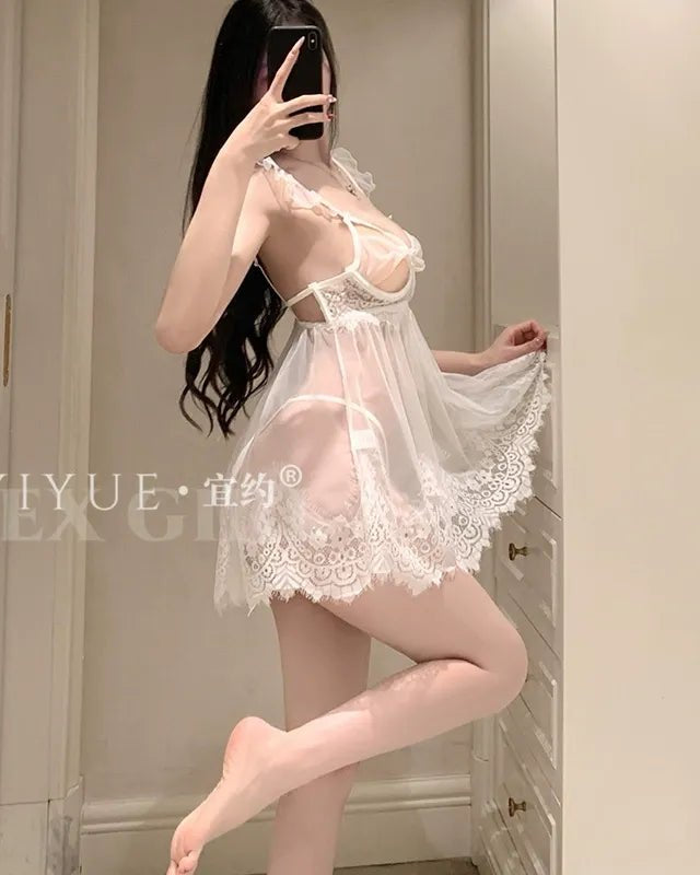 Unwrap Me Lace Babydoll Lingerie - Sinderella