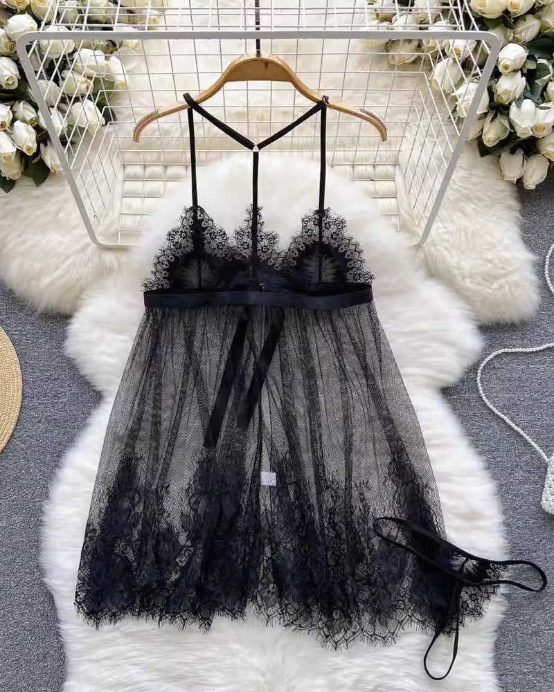 Beatrice Two Piece Sheer Lace Intimate Lingerie - Sinderella