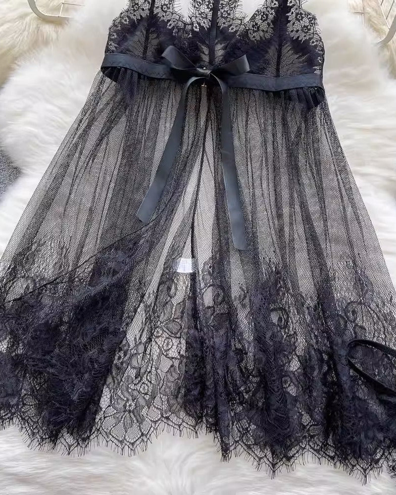 Beatrice Two Piece Sheer Lace Intimate Lingerie - Sinderella