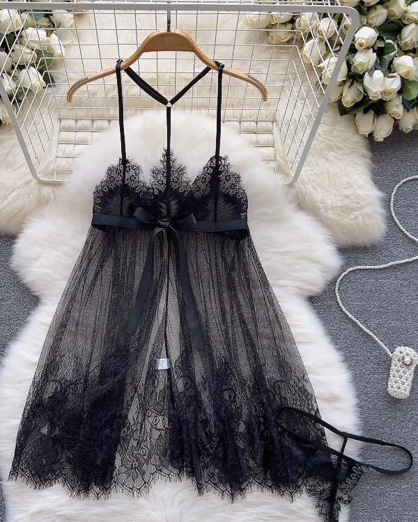 Beatrice Two Piece Sheer Lace Intimate Lingerie - Sinderella