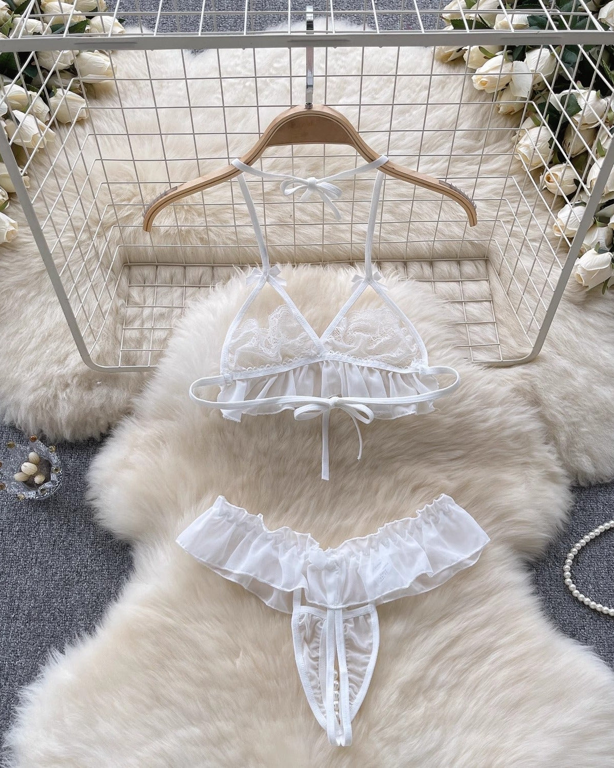 Blaine Two Piece Sheer Lingerie Set - Sinderella