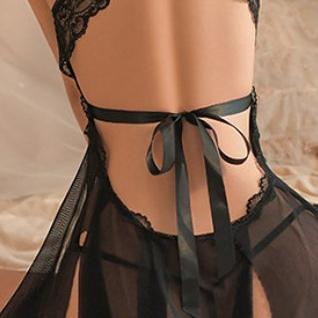 Elsie Mesh Lace Babydoll Lingerie Set - Sinderella