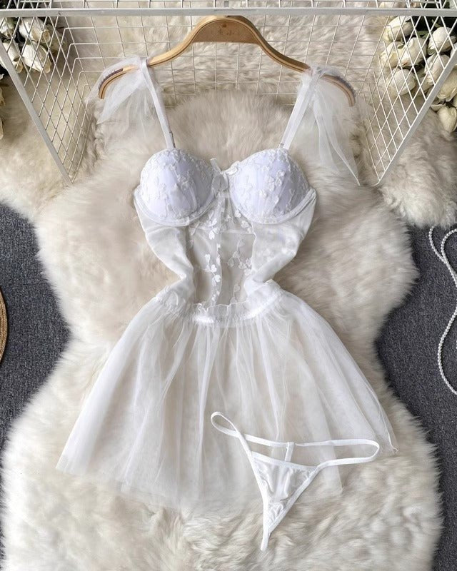 Eve Negligee Babydoll Lingerie Set - Sinderella