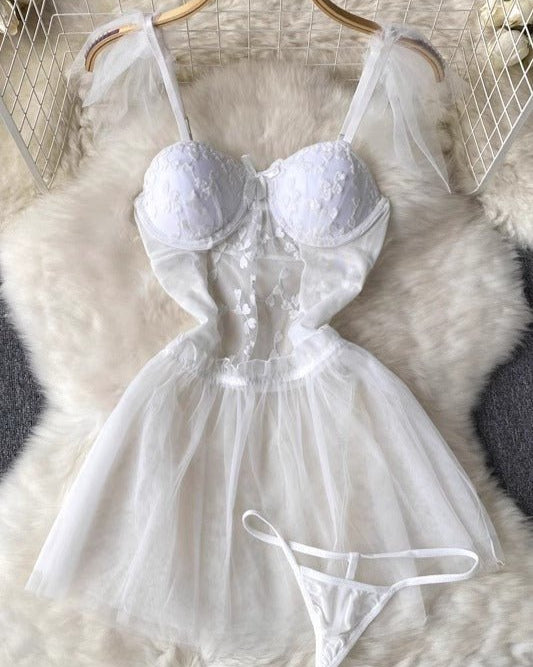 Eve Negligee Babydoll Lingerie Set - Sinderella