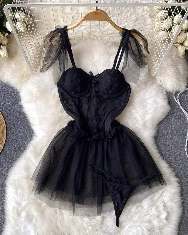 Eve Negligee Babydoll Lingerie Set - Sinderella