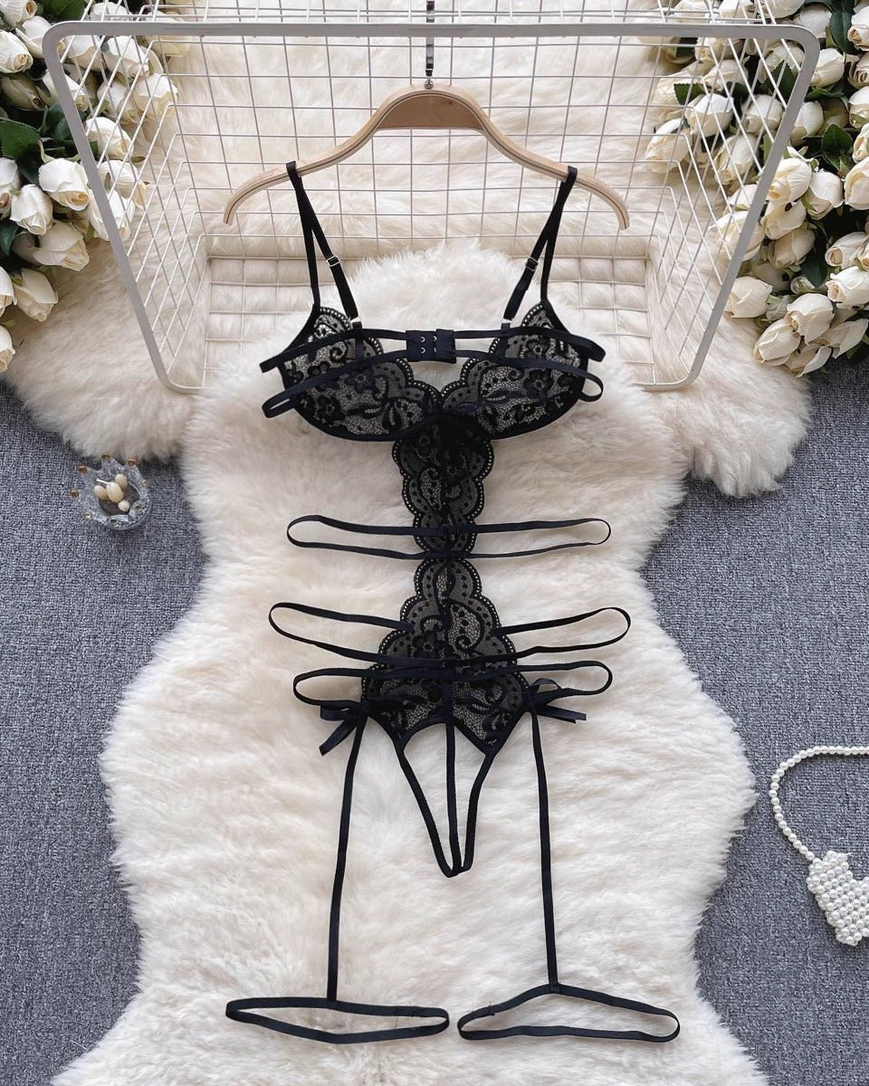 Giada Negligee Strappy Babydoll Lingerie - Sinderella