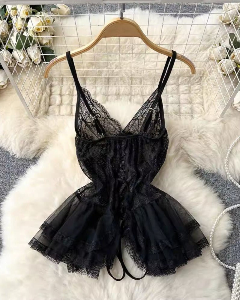 Ivory Lace Sheer Lingerie - Sinderella