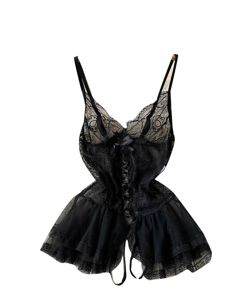 Ivory Lace Sheer Lingerie - Sinderella