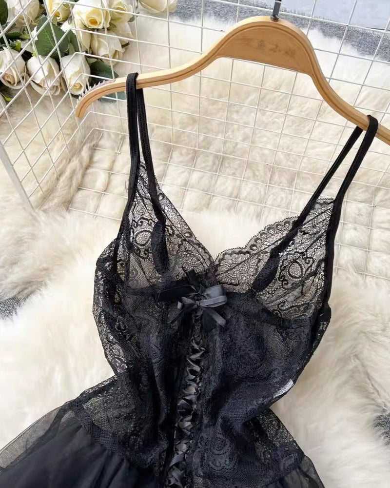 Ivory Lace Sheer Lingerie - Sinderella