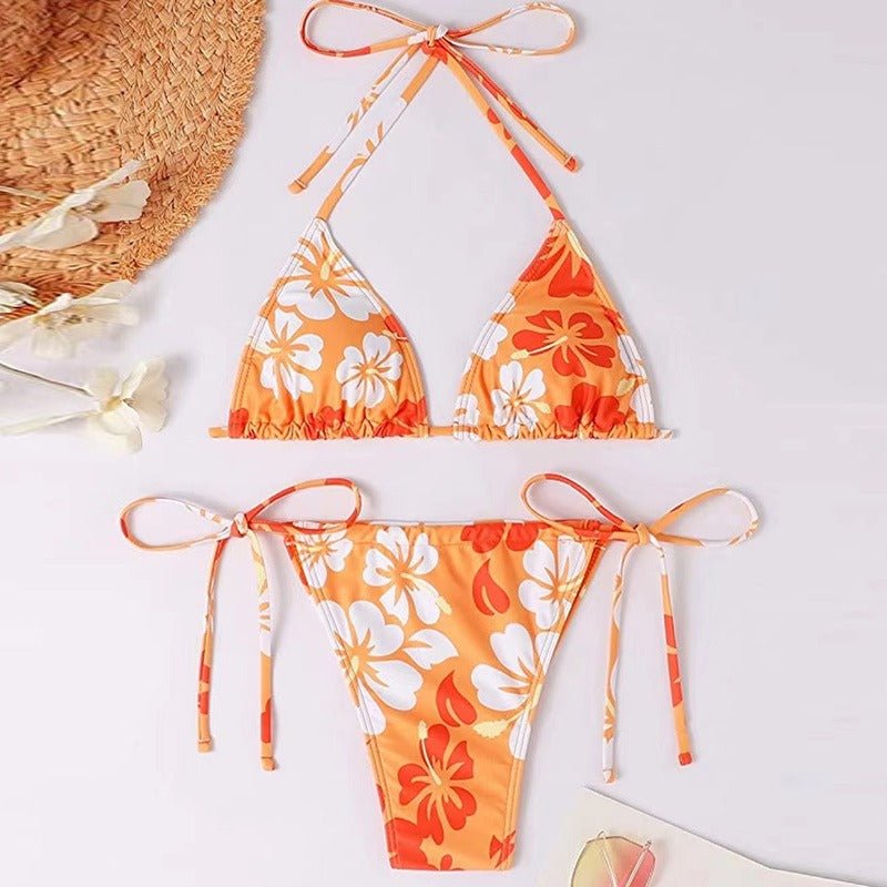 Orange swimsuit cheap two piece