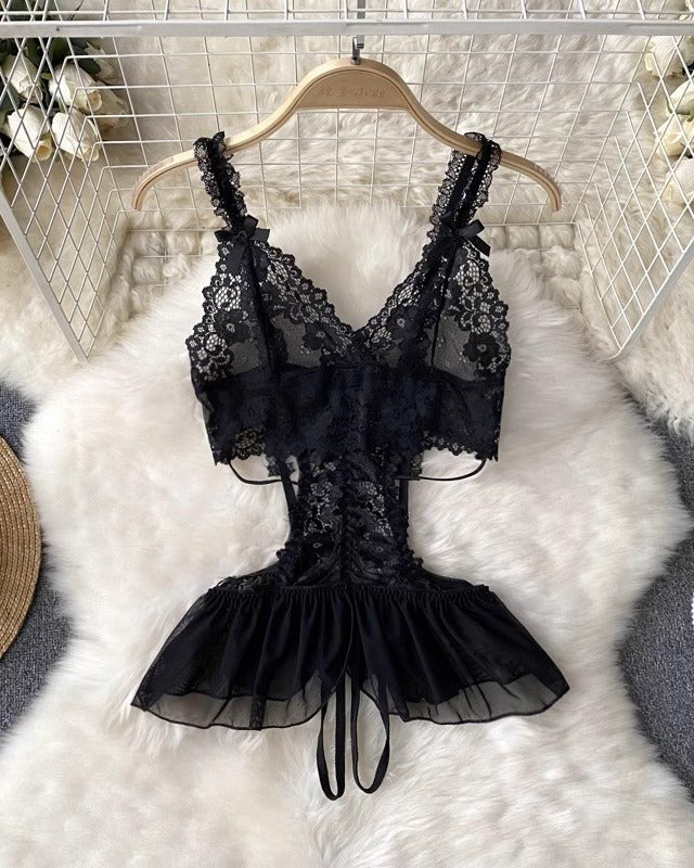 Morgen Lace Mesh Lingerie - Sinderella