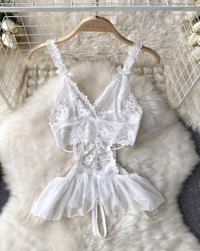 Morgen Lace Mesh Lingerie - Sinderella