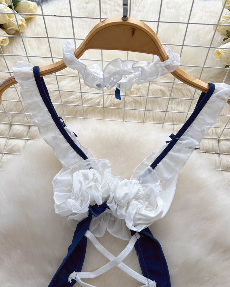 Nayeli One Piece Criss Cross Cute Lingerie - Sinderella