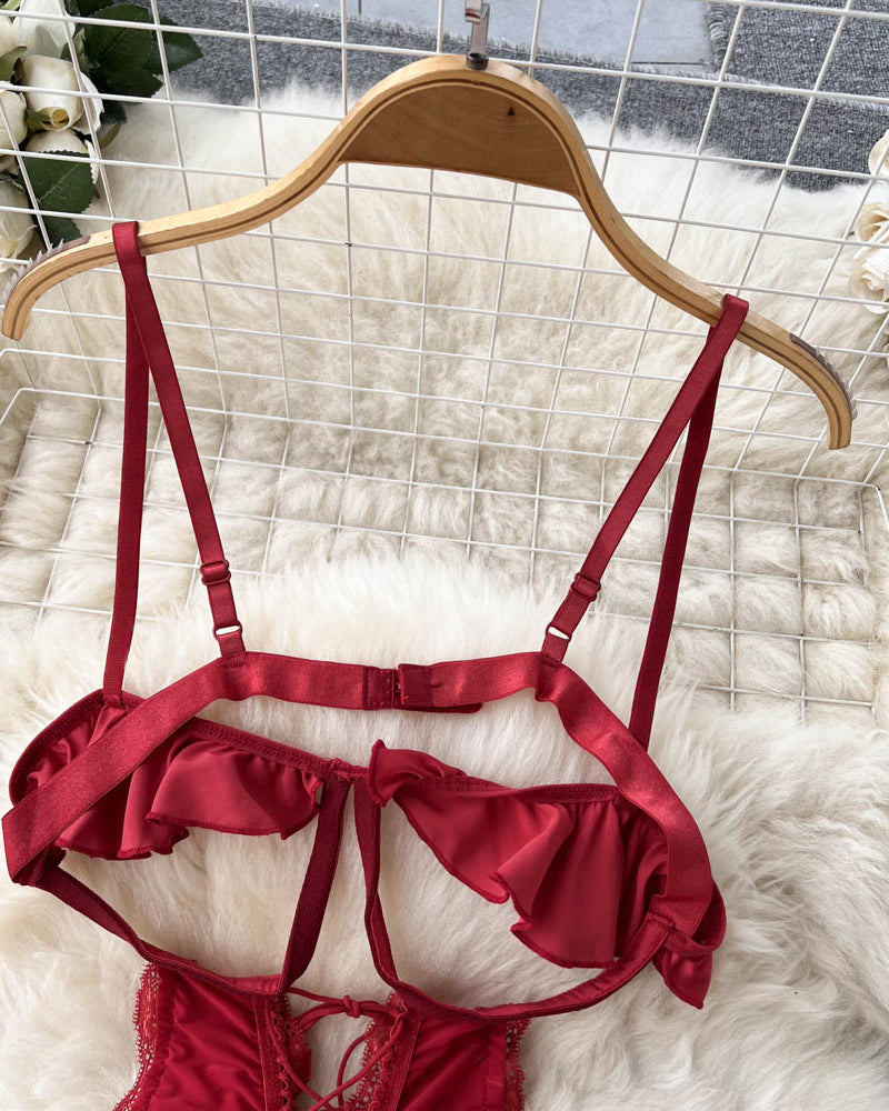 Rory One Piece Satin Lingerie - Sinderella