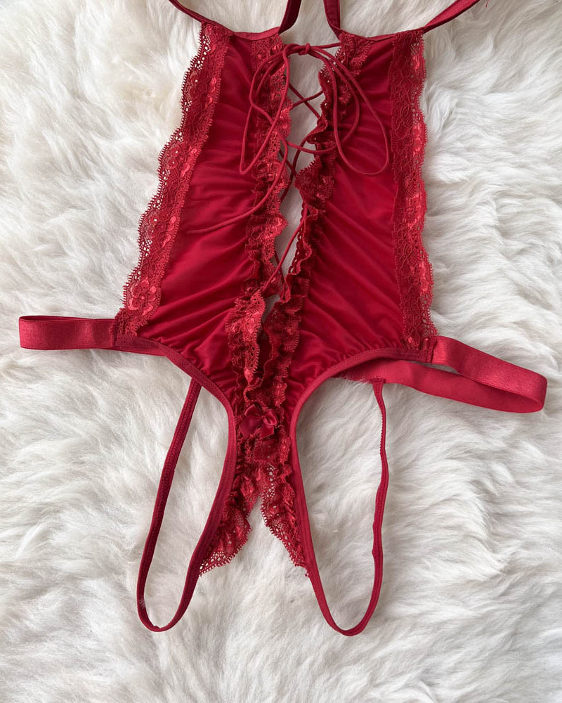 Rory One Piece Satin Lingerie - Sinderella