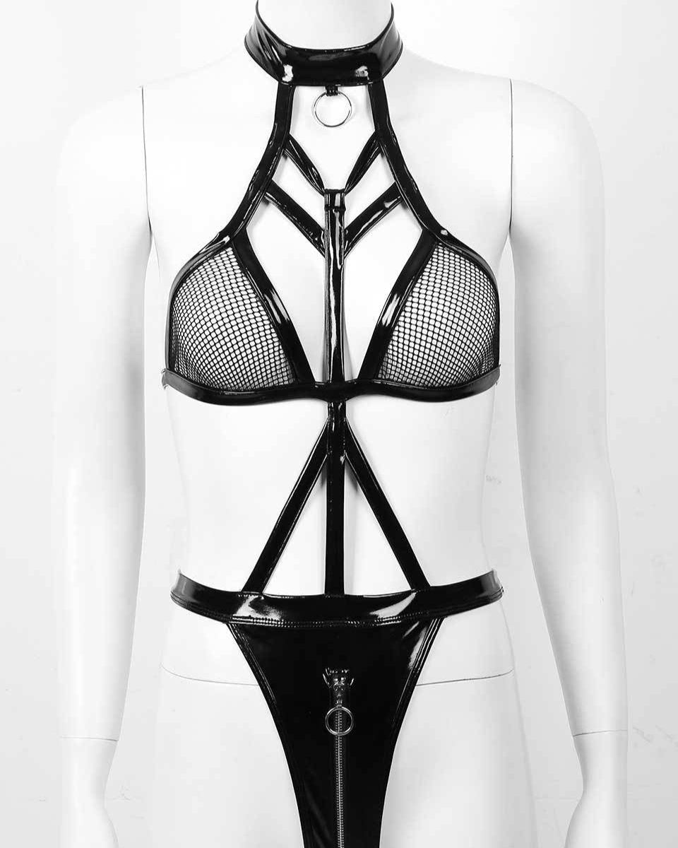 Zhuri PU Babydoll Lingerie - Sinderella