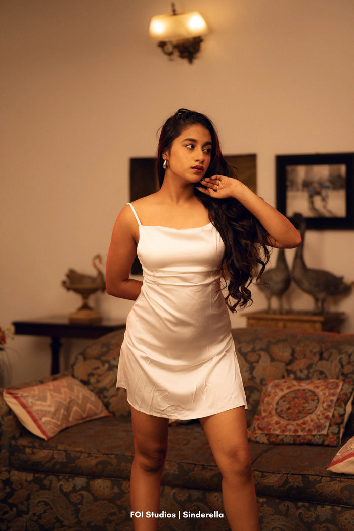 Udaan — Two-Piece Satin Slip Dress & Panty Set